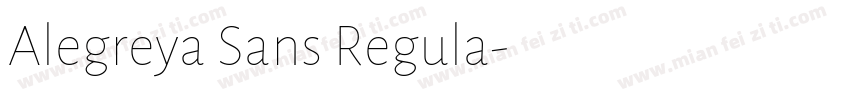 Alegreya Sans Regula字体转换